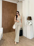 V-Neck Sleeveless Vest With Trousers sets